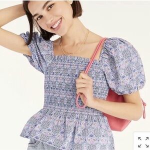 J. Crew x Liberty Club Nouveau floral print Sz L